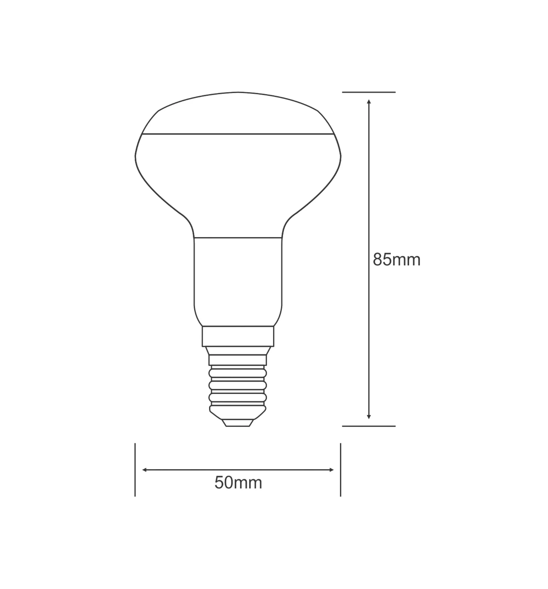 R50 40° E14 Frosted 25W Reflector 2700K 040014025  Luxram Reflectors